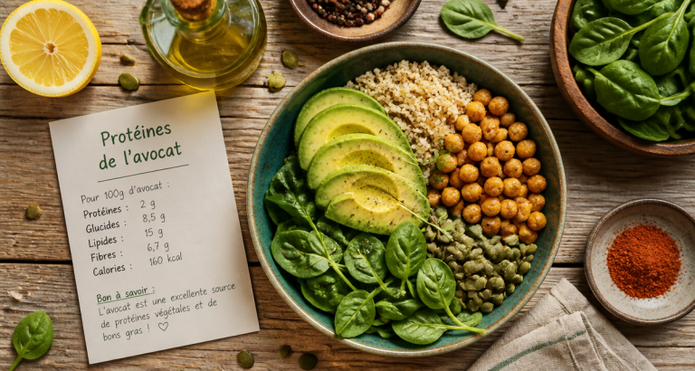 combien de proteine dans un avocat en bowl gourmet