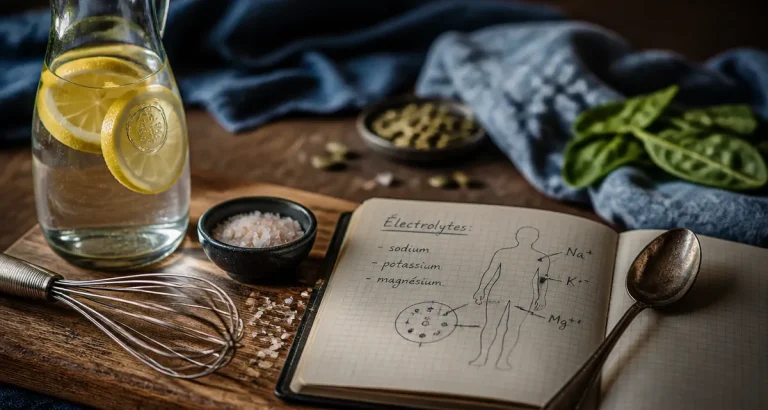 Electrolytes c est quoi : carafe d’eau, sel et minéraux
