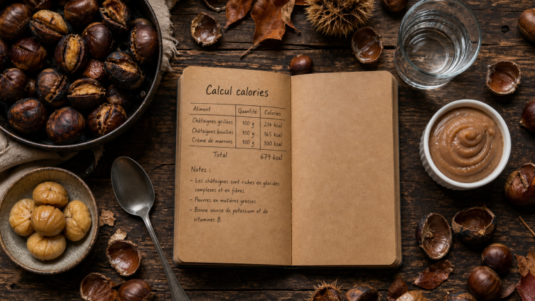 Les marrons font ils grossir ? Marrons grillés, 180 kcal/100 g, effet satiété