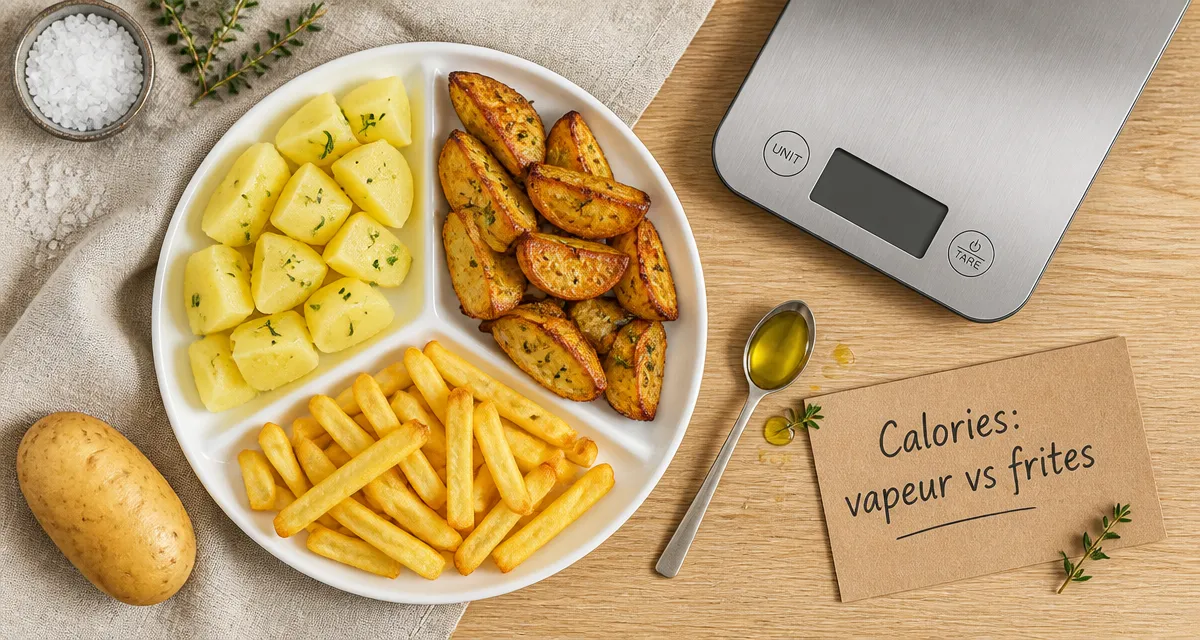 Les pommes de terre font elles grossir : 80 kcal vapeur vs 400 kcal frites