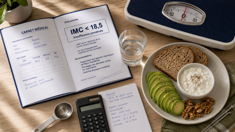 Pourquoi je ne grossis pas : carnet IMC, balance et aliments