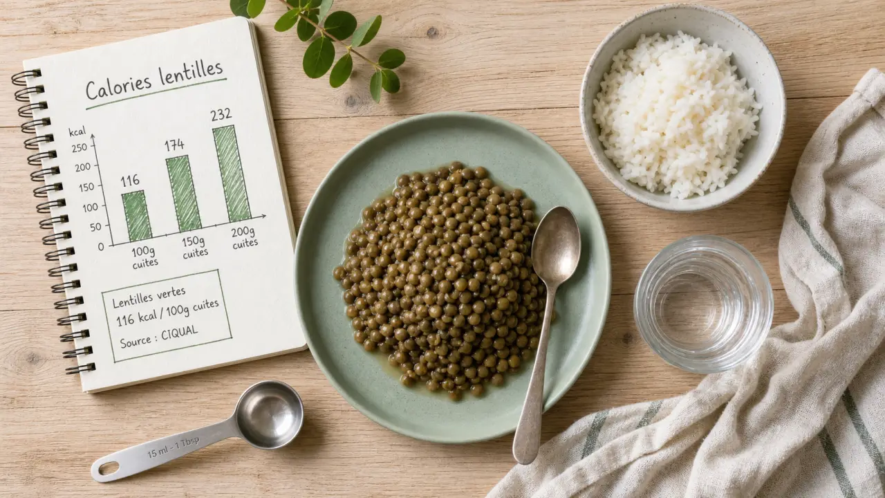 Lentilles calorique : 127 kcal pour 100 g