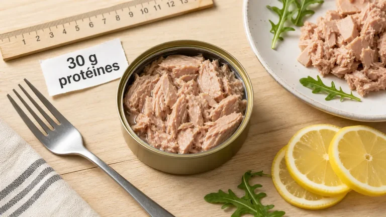 Protéine thon : 30 g pour 100 g, thon au naturel en boîte