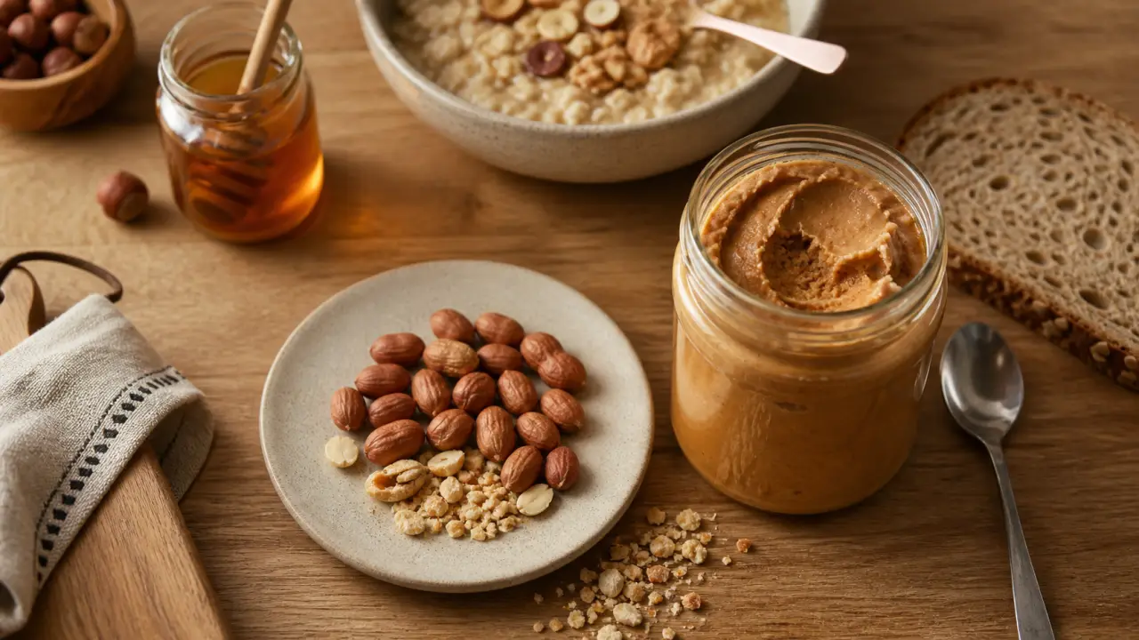 Cacahuète bienfaits : 30 g de cacahuètes nature, protéines végétales
