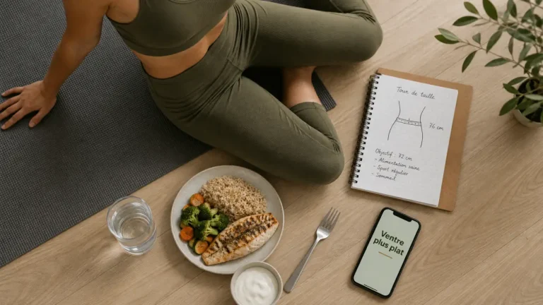 Perdre du ventre femme : posture yoga et suivi ventre plus plat