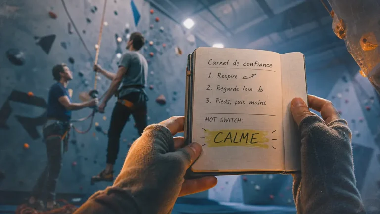 Préparation mentale escalade : focus et confiance avant la chute