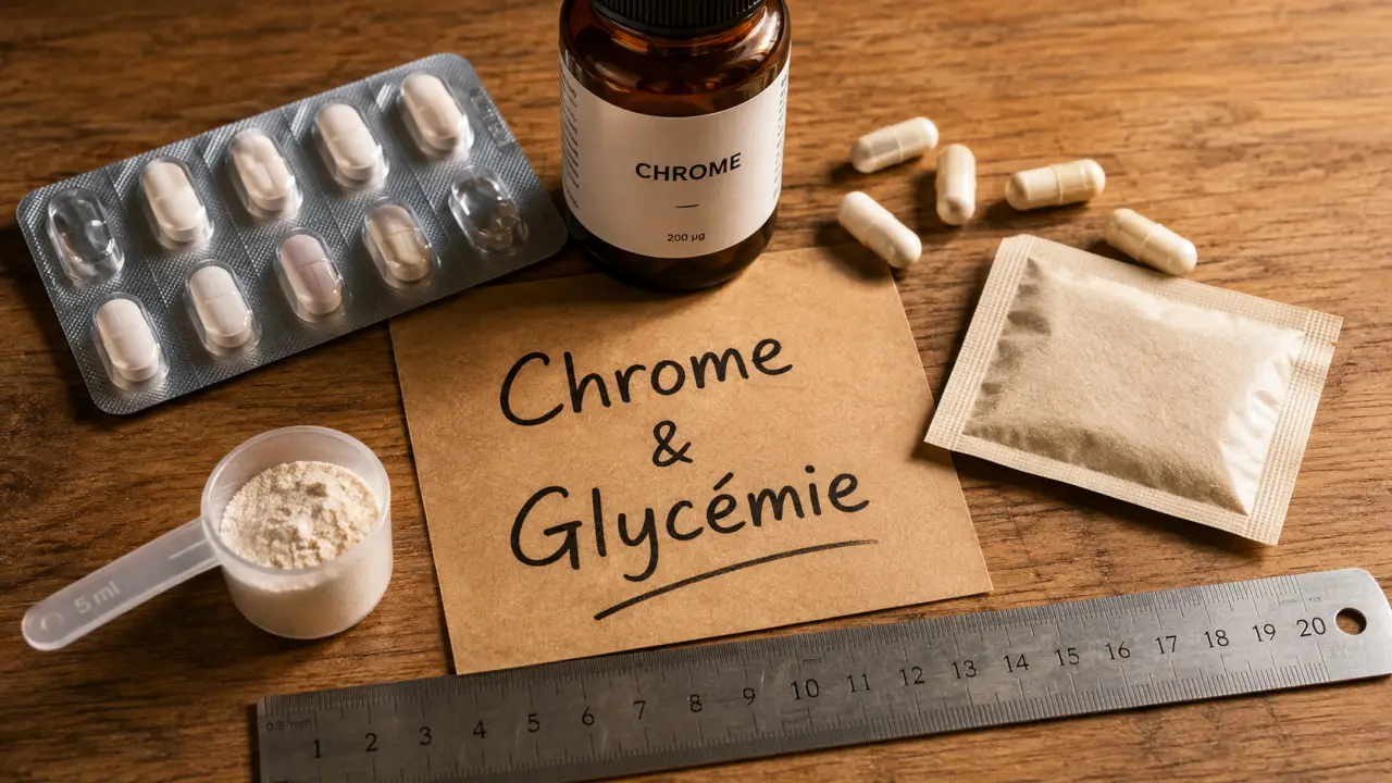 Chrome complément alimentaire pour glycémie normale : dosage et formes à éviter
