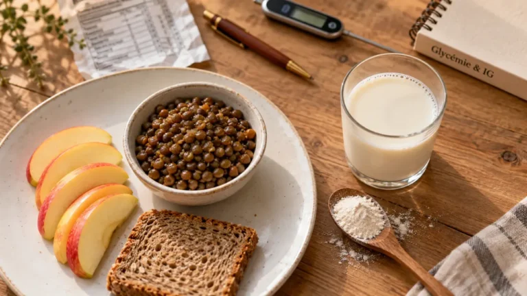 C’est quoi les glucides ? Pain, lentilles et pomme : glycémie & IG