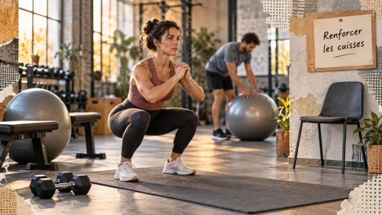 Se muscler les cuisses : squat en salle de sport
