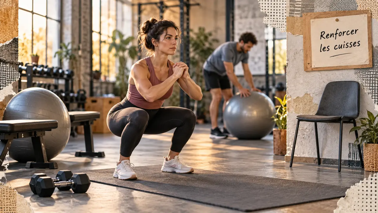 Se muscler les cuisses : squat en salle de sport